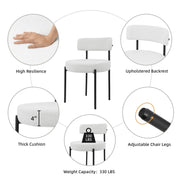 Upholstered Dining Chair With Back (Set of 6) - White/SW9801ALWRQ6