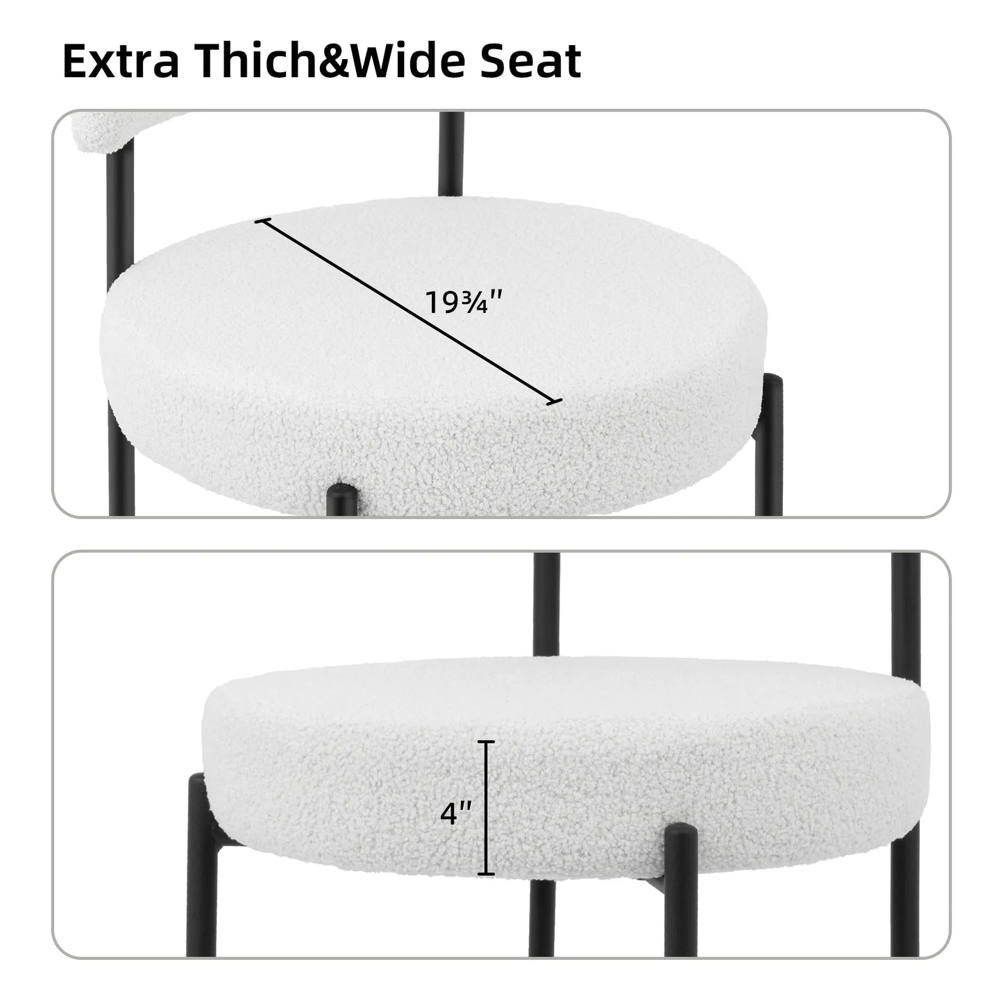 Upholstered Dining Chair With Back (Set of 6) - White/SW9801ALWRQ6