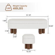 Upholstered Flip Top Storage Bench with Solid Wood Leg - White/SW9725BKWR