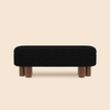 Upholstered Flip Top Storage Bench with Solid Wood Leg - Black/SW9725BKKA