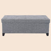 Upholstered Storage Bench with Solid Wood Legs - Gray/SW9704BKEH