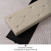 Upholstered Storage Bench with Solid Wood Legs - Light White/SW9704BKWI